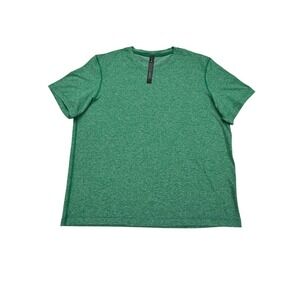 Lululemon Mens Athletic Shirt Mens 2XL XXL Green Short Sleeve Crew Neck